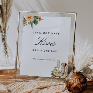 Raad eens hoeveel kussen Western Vrijgezellenfeest Poster