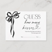 Raad eens hoeveel kussen zwarte boog Vrijgezellenf Informatiekaartje (Voorkant)