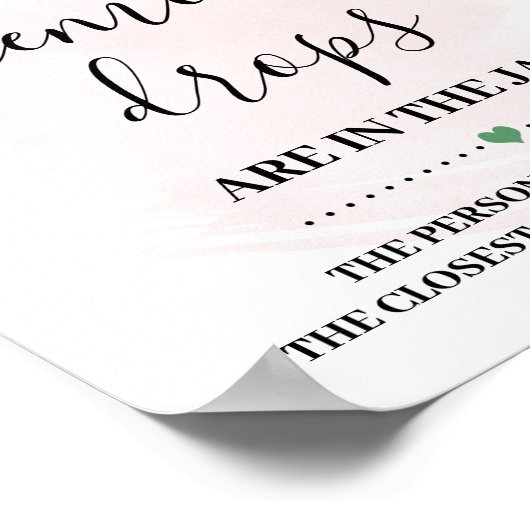 Raad eens hoeveel Lemon dropt roze schoenbordjes Poster (Hoek)