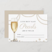 Raad eens hoeveel Parels Prosecco Vrijgezellenfees Informatiekaartje (Voorkant / Achterkant)