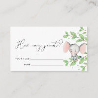 Raad eens hoeveel pinda's olifant Baby shower E