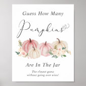 Raad eens hoeveel pompoenen Baby shower spel Poster (Voorkant)