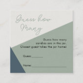 Raad eens hoeveel spel eenvoudige sage groene drie informatiekaartje (Voorkant)