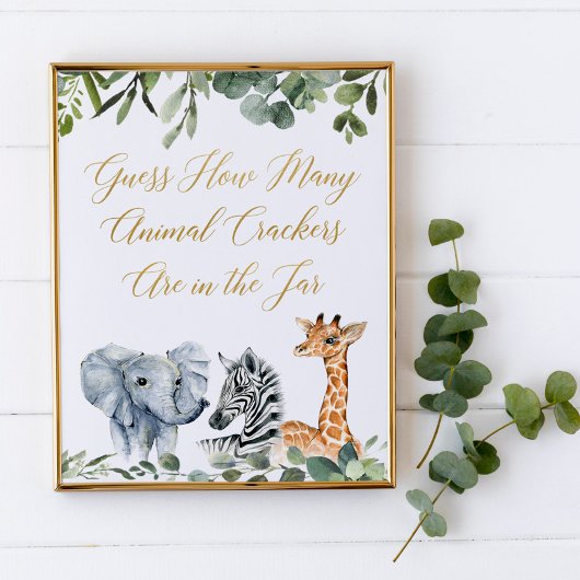 Raad eens hoeveel wildbordjes voor dierenscheurtje poster