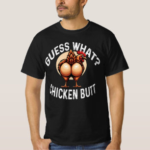 Raad eens? Kip kont! - Humoristische Poultry Pun T-shirt