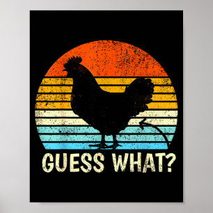 Raad eens_ Kippenkont! Boerderijgrap Fun Chickens Poster