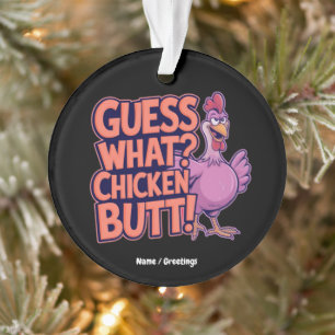 Raad eens? Kippenkont! Grappig ontwerp Ornament