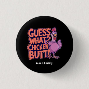 Raad eens? Kippenkont! Grappig ontwerp  Ronde Button 3,2 Cm