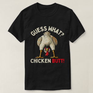 Raad eens kippenkont grappige meme t-shirt