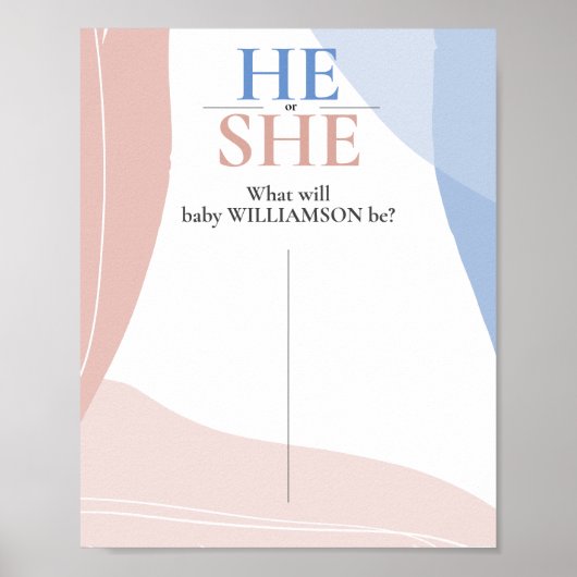 Raad eens Poster voor genderstemmen. Baby (Voorkant)