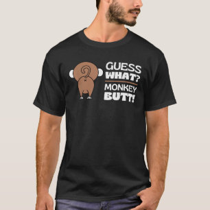 Raad eens wat aap maar grappig aap is kont aap t-shirt
