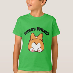 Raad eens wat Corgi Butt Humor T-shirt