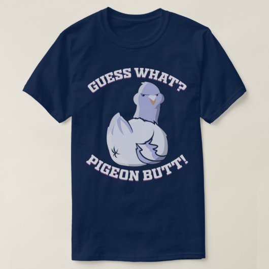 Raad eens wat de grappige duivenduivel-witteraars- t-shirt (Design voorkant)