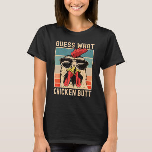 Raad eens wat een kip kont grappige kip meme kip t-shirt