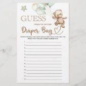 Raad eens wat er in de luiertas beer baby shower z (Voorkant)