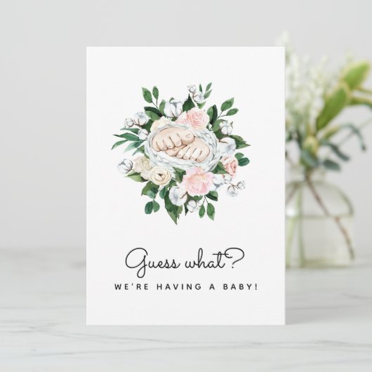 Raad eens wat er tijdens de zwangerschap gebeurt m aankondiging (Staand voorkant)