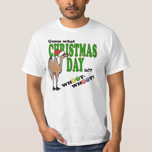 Raad eens wat kerstdag is? t-shirt (Voorkant)