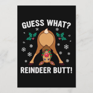 Raad eens wat Kerstman Rendier Anus Kerstgrap Kaart