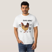 Raad eens wat kip Butt, grappige kip Lover T-shirt (Voorkant volledig)