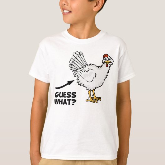 Raad eens wat kip Butt T-shirt (Voorkant)