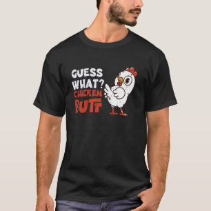 Raad eens wat kip grappige uitdrukking boerderij h t-shirt