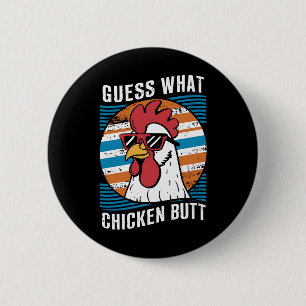 Raad eens wat Kippengaai Funny Kippenliefhebbers Ronde Button 5,7 Cm