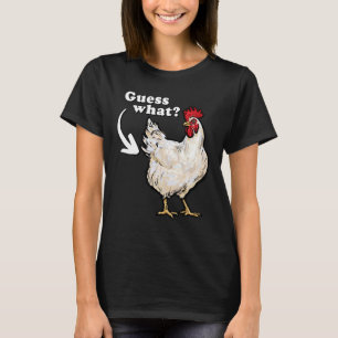 Raad eens wat kippenkont domme vader grap t-shirt