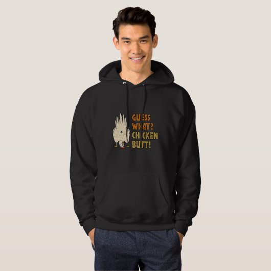 Raad eens wat kippenstift onderzoekt hoodie (Voorkant volledig)