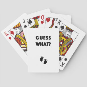 Raad eens welke aankondiging van de zwangerschap pokerkaarten