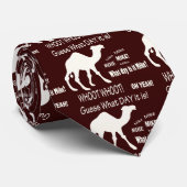 Raad eens welke dag het is? Hump Day Camel Brown S Stropdas (Opgerold)