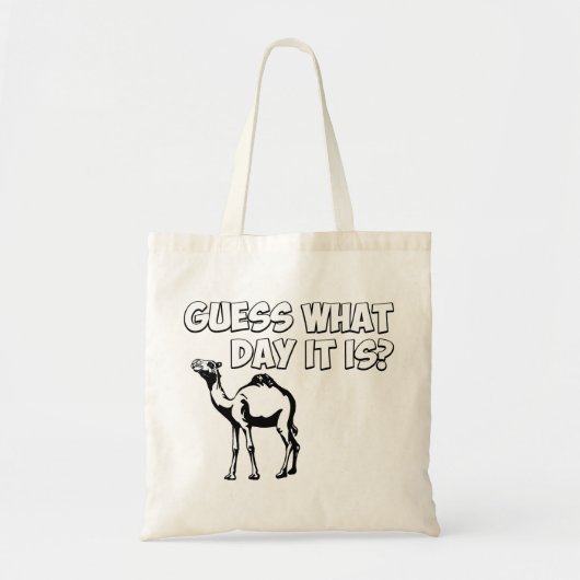 Raad eens welke dag het is? Hump Day Camel Tote Bag (Voorkant)
