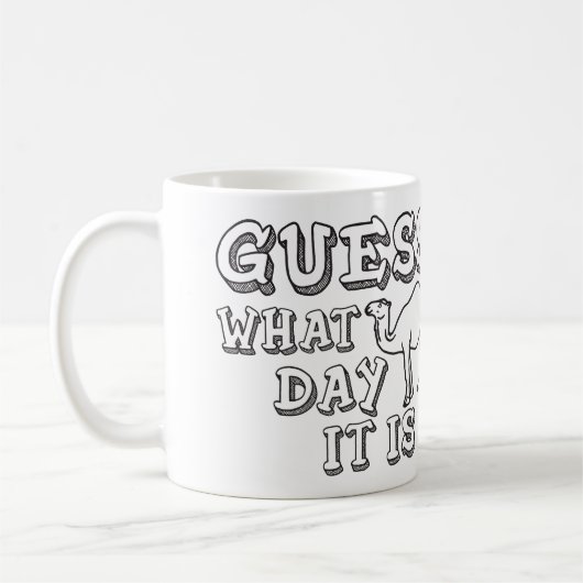Raad eens welke dag het is Hump Day - grappige Cam Koffiemok (Links)