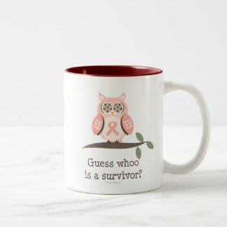 Raad eens Whoo Survivor Pink Ribbon Owl Mok