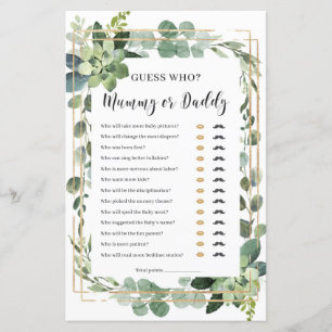 Raad eens wie baby shower voor mama of papa is