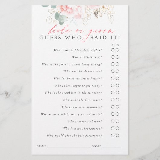 Raad eens wie Bride of Groom is. (Voorkant)