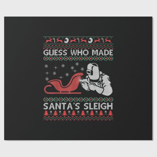 Raad eens wie de Sinterklaas heeft gemaakt | Funny Cadeaupapier (Vlak)