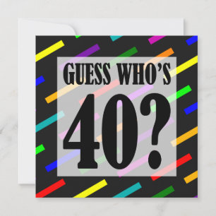 Raad eens wie er 40 uitnodigingen van het Birthday