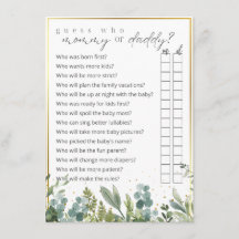 Raad eens wie er Baby shower is van mama of papa B