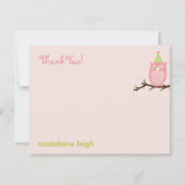 Raad eens wie? Flatte bedankt kaart - Roze (Voorkant)