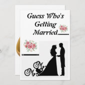 Raad eens wie gaat trouwen kaart (Voorkant / Achterkant)