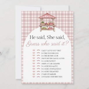 Raad eens wie het zei Country Market Bridal spel k Kaart