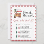 Raad eens wie het zei Country Market Bridal spel k Kaart (Voorkant)