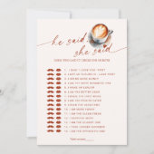 Raad eens wie het zei Koffie Vrijgezellenfeest spe Kaart (Voorkant)