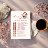 Raad eens wie het zei Koffie Vrijgezellenfeest spe Kaart