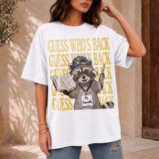 Raad eens wie terug is Leraar, Grappige Wasbeer sc Tri-Blend Shirt