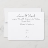 Raad eens wie trouwt, huwelijksuitnodiging kaart (Achterkant)