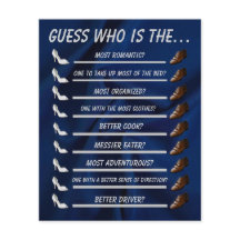 Raad eens wie Vrijgezellenfeest bruiloft spel