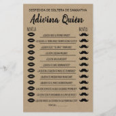 Raad eens wie vrijgezellenfeest engels spaans spel (Achterkant)