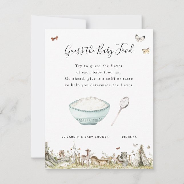 Raad het babyvoedsel | Baby Shower spel (Voorkant)