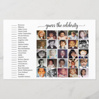 Raad het beroemdheid Baby shower spel, wie is dat